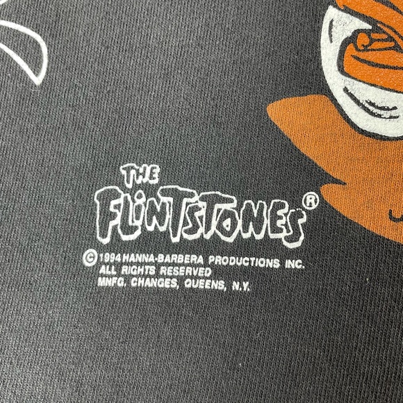 Vintage 1994 Hanna-Barbera The Flintstones all over print short sleeve tee shirt - Picture 5 of 11